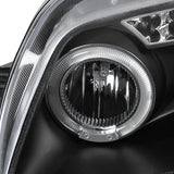 Coolstuffguru Compatible with Chevy Aveo Aveo5 4Dr Black LED Halo Projector Head Lights