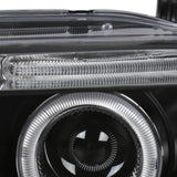 Coolstuffguru Compatible with Chevy Aveo Aveo5 4Dr Black LED Halo Projector Head Lights