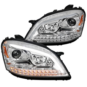 Coolstuffguru Projector Headlights LED Sequential Turn Signal Compatible with 2006-2008 Mercedes Benz ML Class W164