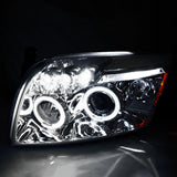 Coolstuffguru Compatible with Dodge Caliber Led Halo Chrome Clear Projector Head Lights