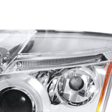 Coolstuffguru Compatible with Dodge Caliber Led Halo Chrome Clear Projector Head Lights