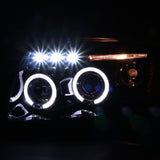 Coolstuffguru Compatible with Dodge Caliber Replacement LED Dual Halo Glossy Black Projector Headlights Smoke