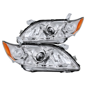 Coolstuffguru Compatible with Toyota Camry Sedan 4Dr JDM Chrome Clear Projector Headlights Pair