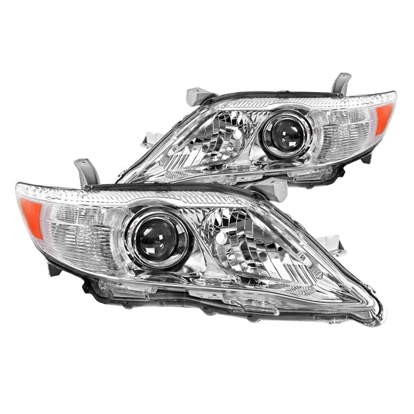 Coolstuffguru Compatible with Toyota Camry Crystal Clear Projector Headlights Left+Right Replacement Head Lamp