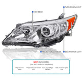 Coolstuffguru Compatible with/Replacement for 2012-2014 Toyota Camry Clear Driver Side Projector Headlights Set