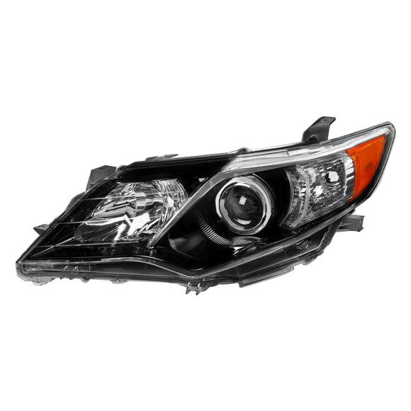 Coolstuffguru Compatible with/Replacement for 2012-2014 Toyota Camry SE Left Jet Black Projector Headlights Headlamps Left