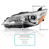 Coolstuffguru Compatible with Toyota Camry Clear Projector Headlight Replacement Left Driver Lamp