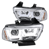 Coolstuffguru Compatible with Dodge Charger Euro Chrome Dual Halo LED Projector Headlights Pair