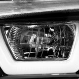 Coolstuffguru Compatible with Dodge Charger Jet Black Dual LED Tube Projector Headlights Pair