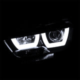 Coolstuffguru Compatible with Dodge Charger Glossy Black Dual Halo Projector Headlights+Clear Bumper Fog L