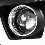 Coolstuffguru Compatible with Dodge Charger Euro Black Dual Halo LED Projector Headlights Pair
