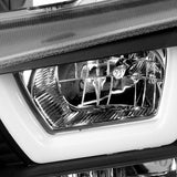 Coolstuffguru Compatible with Dodge Charger Euro Black Dual Halo LED Projector Headlights Pair