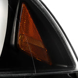 Coolstuffguru Compatible with Dodge Charger Euro Black Dual Halo LED Projector Headlights Pair