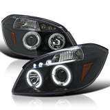 Coolstuffguru Compatible with Pontiac G5 Chevy Cobalt 2x Halo Led Black Projector Head Lights