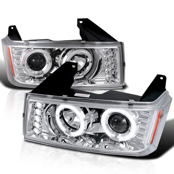 Coolstuffguru Compatible with Chevy Colorado Canyon Chrome Clear Projector Head Lights