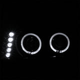 Coolstuffguru Glossy Black Housing Smoke Lens LED Halo Projector Headlights Compatible with Chevy Colorado GMC Canyon 2004-2012 L+R Pair Head Light Lamp Assembly