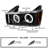 Coolstuffguru Compatible with Chevy Colorado/Canyon Black Projector Head Lights