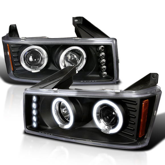Coolstuffguru Compatible with Chevy Colorado/Canyon Black Projector Head Lights