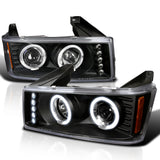 Coolstuffguru Compatible with Chevy Colorado/Canyon Black Projector Head Lights