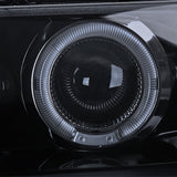 Coolstuffguru Compatible with Toyota Corolla Led Glossy Black Housing Smoked Lens Projector Headlights