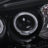 Coolstuffguru Compatible with Honda Civic Dual Halo Led Glossy Black Projector Headlights