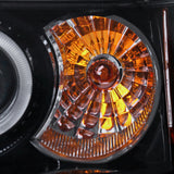 Coolstuffguru Compatible with Honda Civic Dual Halo Led Glossy Black Projector Headlights