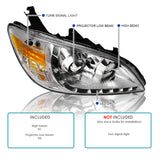 Coolstuffguru Compatible with Honda Civic Ex Dx R8 Style Chrome Halo Projector Headlights