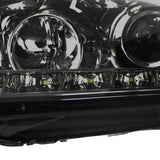 Coolstuffguru Compatible with Honda Civic Ex Dx R8 Style Smoked Halo Projector Headlights