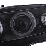 Coolstuffguru Compatible with Honda Civic Dual Halo Led Glossy Black 2Dr Coupe Projector Headlights