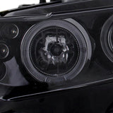 Coolstuffguru Compatible with Honda Civic Dual Halo Led Glossy Black 2Dr Coupe Projector Headlights