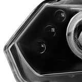 Coolstuffguru Compatible with Honda Civic 2Dr Jdm Dual Halo Led Black Projector Headlights