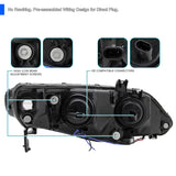 Coolstuffguru Compatible with Honda Civic 4Dr Tint R8 Led Projector Head Lights