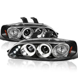 Coolstuffguru Compatible with Honda Civic 3Dr Dual Halo Led Black Projector Head Lights