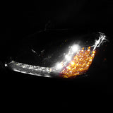 Coolstuffguru Compatible with Honda Civic Glossy Black Projector Headlights+R8 Style LED Turn Signal