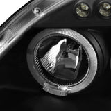 Coolstuffguru Compatible with Honda Civic Dual Halo Led Black Projector Headlights