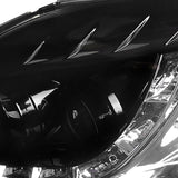 Coolstuffguru Compatible with Honda Civic Dual Halo Glossy Black R8 Led Style Projector Headlights