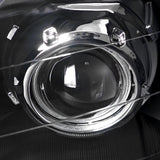 Coolstuffguru Compatible with Honda Civic 2/3/4 Dr Crystal Black Projector Headlights Head Lamps Pair