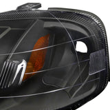 Coolstuffguru Compatible with Honda Civic 2/3/4 Dr Crystal Black Projector Headlights Head Lamps Pair