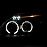 Coolstuffguru Compatible with Honda Civic Ex Lx Black Dual Halo Projector Head Lights