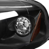 Coolstuffguru Compatible with Honda Civic Ex Lx Black Dual Halo Projector Head Lights