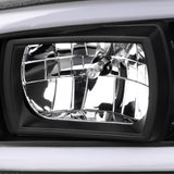 Coolstuffguru Black Housing Clear Lens LED Light Bar Projector Headlight Compatible with Gmc Yukon XL SLT Sierra 1999-2006, 01-06 Yukon Denali XL, L+R Pair Head Light Lamp Assembly