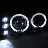 Coolstuffguru Compatible with GMC Yukon Denali Black LED Halo Projector Headlights+Bumper Lamps+Tail Light