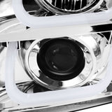 Coolstuffguru Compatible with GMC Yukon XL Denali 1500/2500 Chrome U-Halo LED Projector Headlights