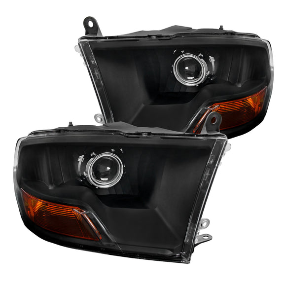 Coolstuffguru Compatible with Dodge Ram 1500/2500/3500 Black Clear Projector Headlights Head Lamps