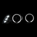 Coolstuffguru Compatible with Bmw E39 5-Series 528I 530I 540I Dual Halo Led Chrome Projector Headlights