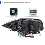 Coolstuffguru Compatible with Bmw E87 1-Series Dual Halo Led Black Projector Headlights