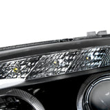 Coolstuffguru Compatible with Bmw E87 1-Series Dual Halo Led Black Projector Headlights