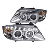 Coolstuffguru Compatible with Bmw E90 325 330 Chrome Clear Led Halo Projector Headlights