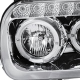 Coolstuffguru Compatible with Ford Escape Chrome Dual Halo Projector Smd Led Headlights Lamps