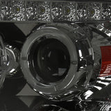 Coolstuffguru Compatible with Ford Escape Dual Halo Smoke Lens Projector Headlights Pair w/ LED DRL Strips